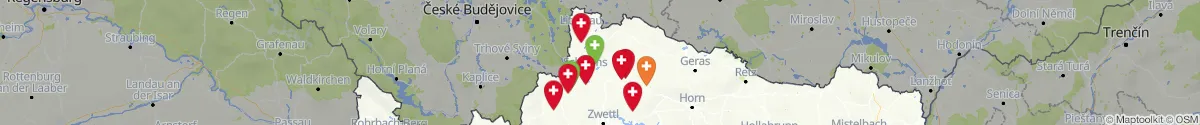 Kartenansicht für Apotheken-Notdienste in der Nähe von Amaliendorf-Aalfang (Gmünd, Niederösterreich)